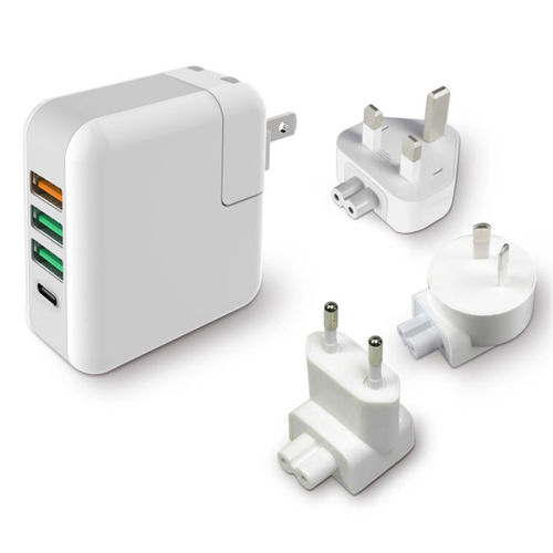 25W (4-Port) USB Type-C Travel Charger / Multi Plug Adapter for Phone / Tablet